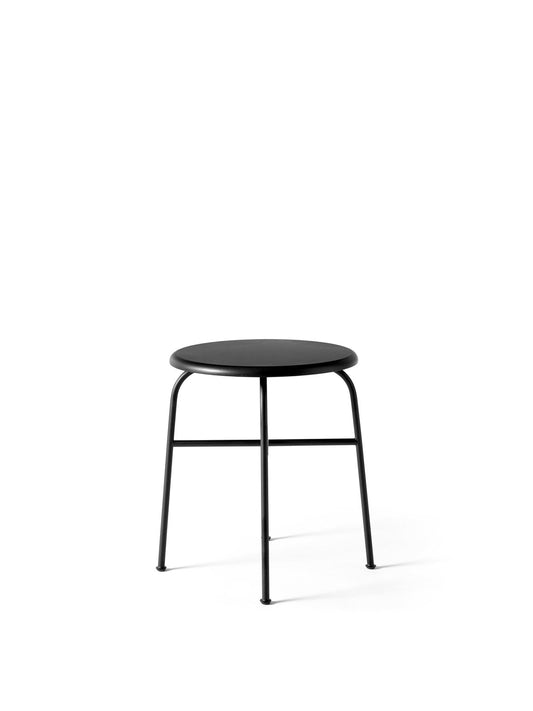 Afteroom Stool, Dining Height, Black Steel Base