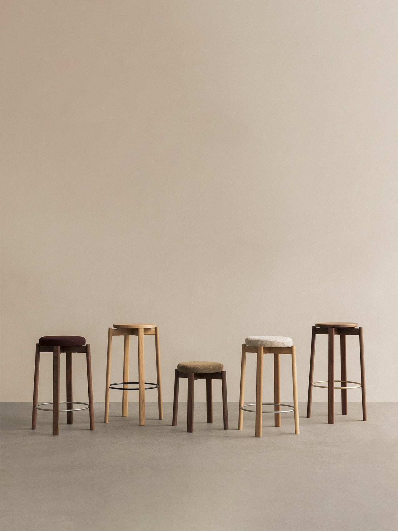 Passage Bar Stool, Upholstered Seat